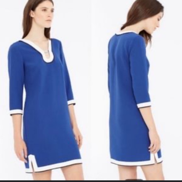 Ann Taylor Blue And White Shift Dress Size Small - Picture 2 of 13